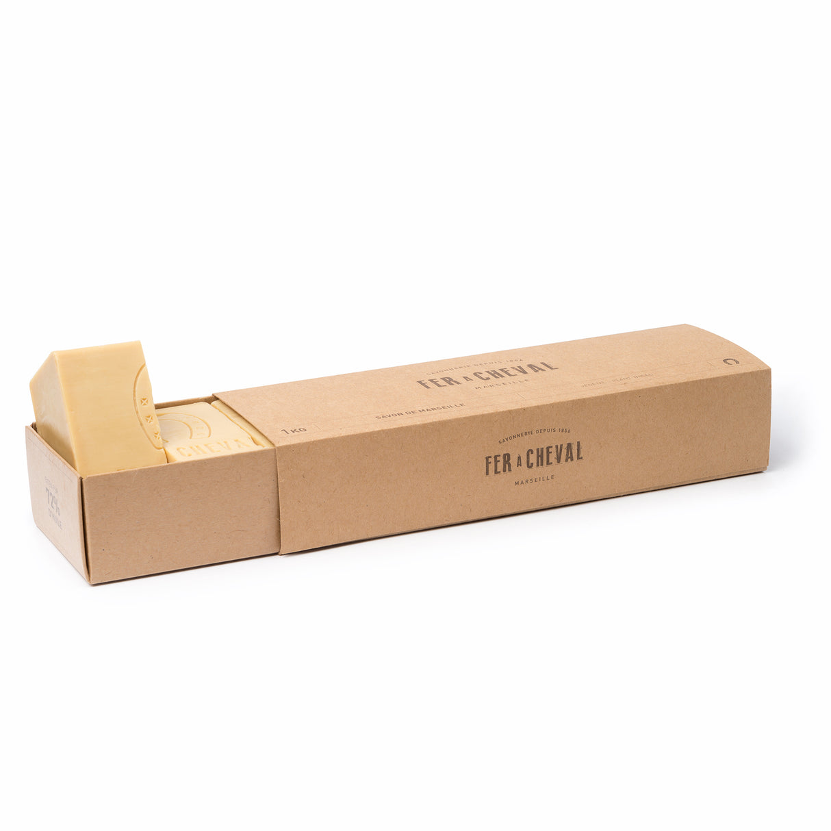 Traditional Savon de Marseille Bar - Natural - 1kg ( 6 Slices )