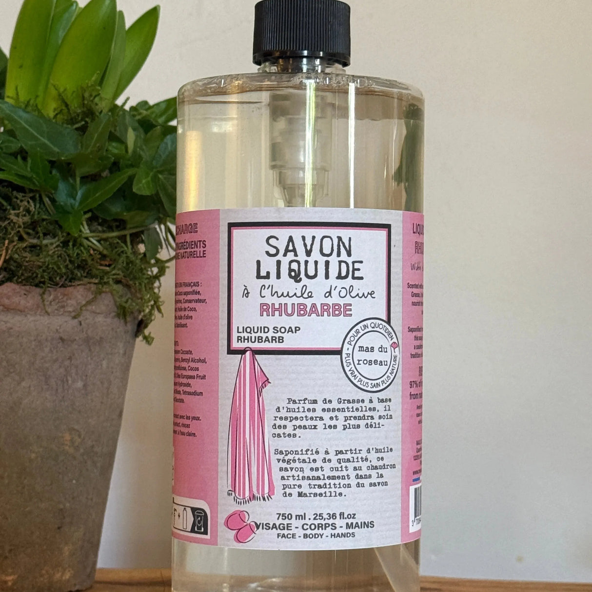 Rhubarb Liquid Soap with Olive Oil | 750ml