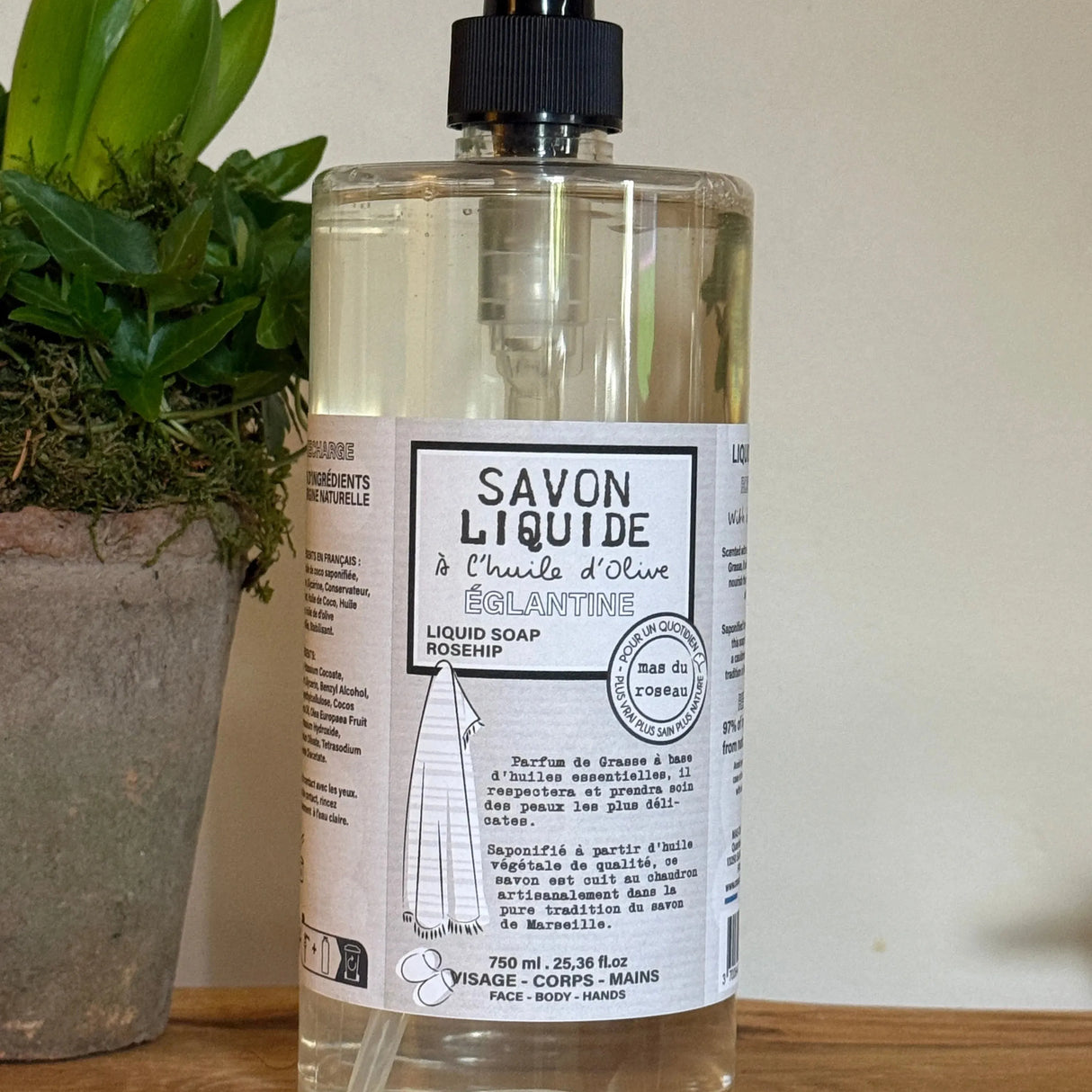 Eglantine (Wild Rose) Liquid Soap with Olive Oil | 750ml
