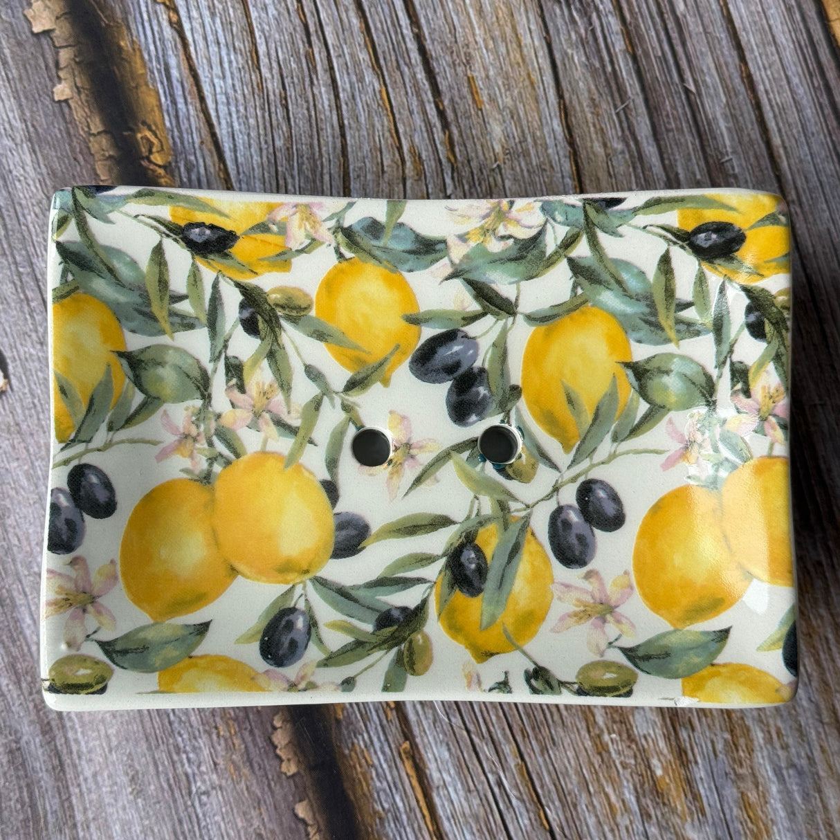 "Lemons" - Ceramic Soap Dish