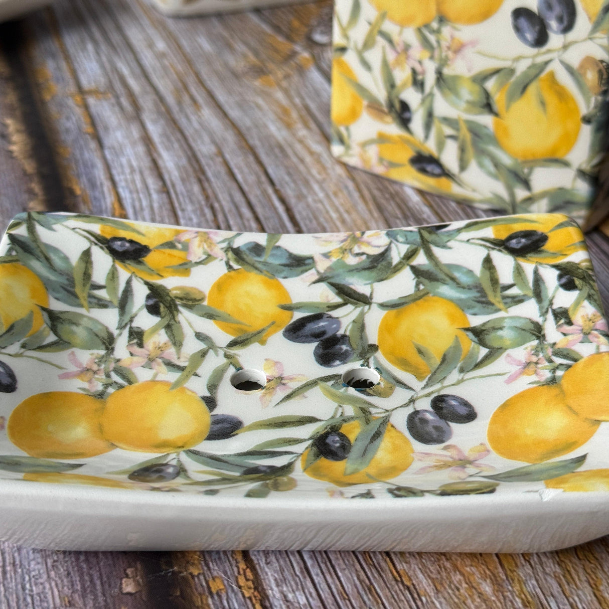 "Lemons" - Ceramic Soap Dish