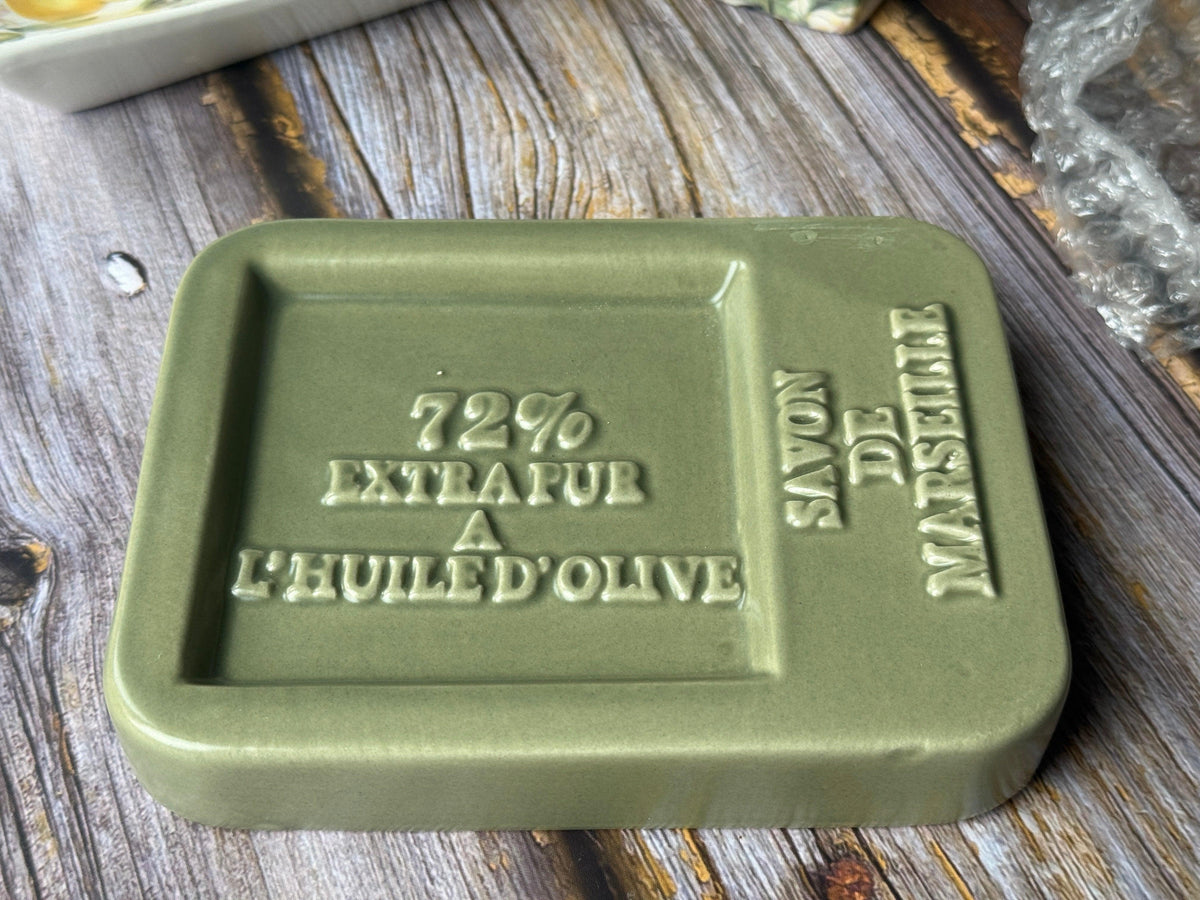 Olive - Ceramic Dish for Marseille Soap Cubes