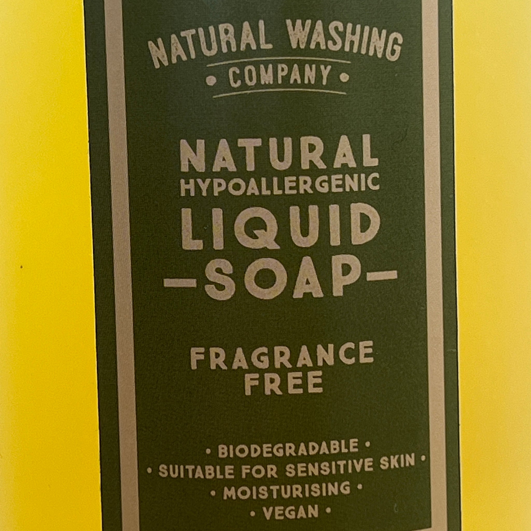 Fragrance Free Natural Hypoallergenic Liquid Soap - 1 litre
