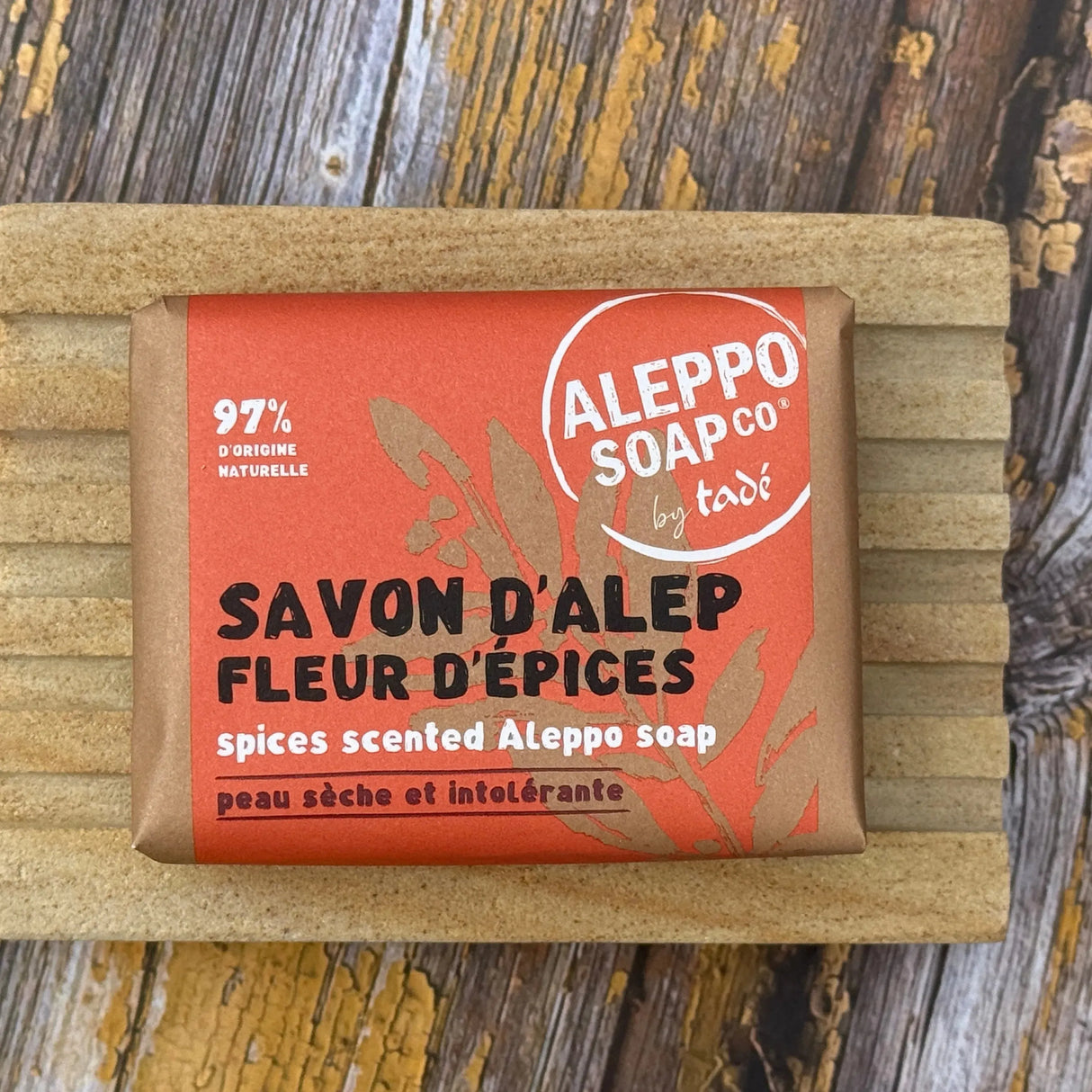 Sandstone-Marble Stoneware Soap Dish-TADÉ PAYS DU LEVANT-FrenchSoaps