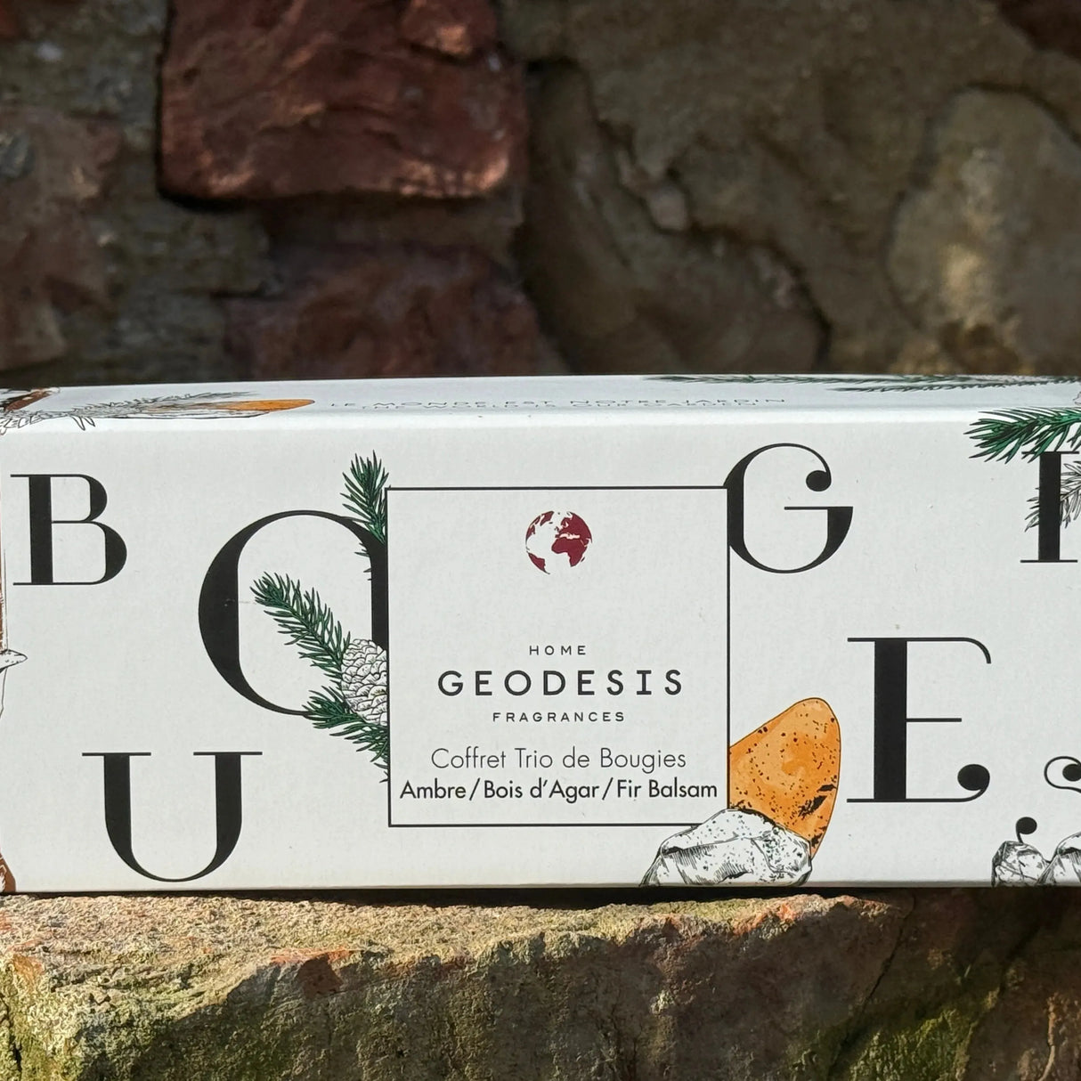 Boxed Candle Trio: Agar Wood (Oud), Amber, Balsam Fir-GEODESIS-FrenchSoaps