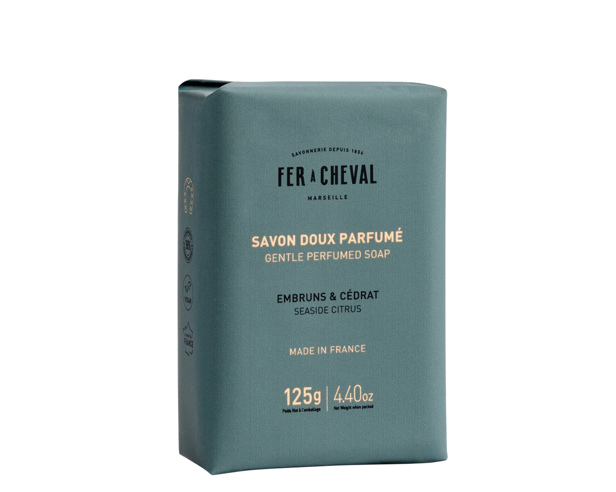 Fer + Cheval soap bar on a white background