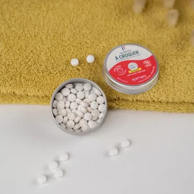 Organic Toothpaste Tablets with Flouride | Strawberry | 60 tablets - for children over 5yrs