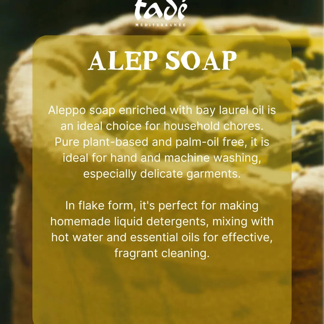 TADÉ PAYS DU LEVANT Aleppo Soap Flakes for Laundry | Laurel Oil | 750g French Soaps UK
