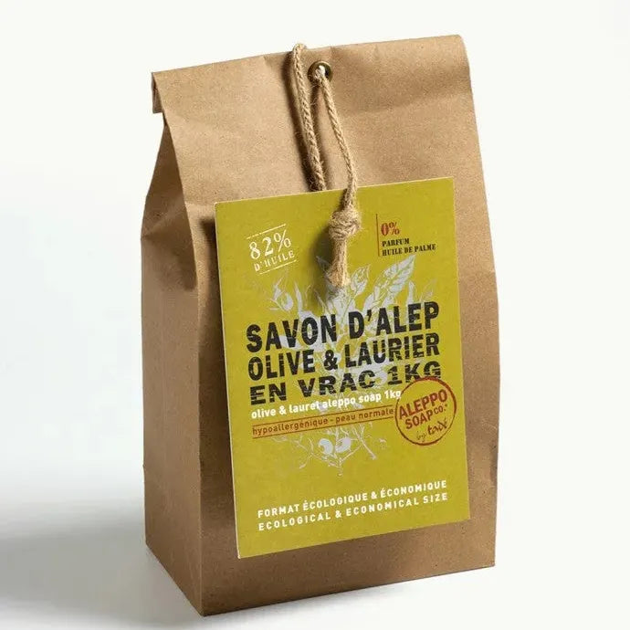 TADÉ PAYS DU LEVANT Aleppo Soap, Olive and Laurel Oils for Normal Skin | 1kg, 4-6 Soaps French Soaps UK