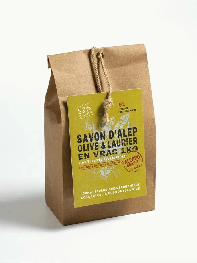 TADÉ PAYS DU LEVANT Aleppo Soap, Olive and Laurel Oils for Normal Skin | 1kg, 4-6 Soaps French Soaps UK
