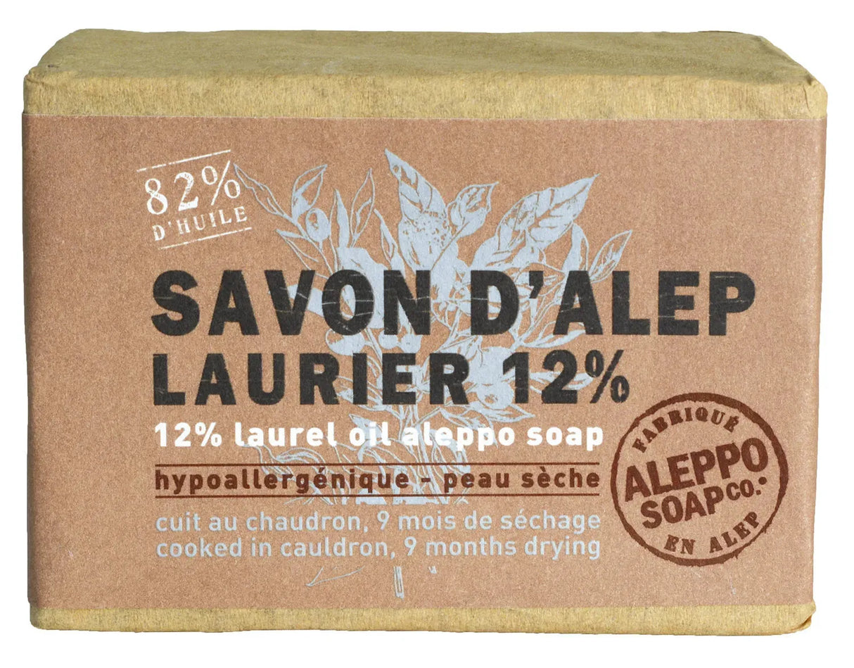 TADÉ PAYS DU LEVANT Aleppo Soap with 12% Laurel Oil | for Dry Skin | 200g French Soaps UK