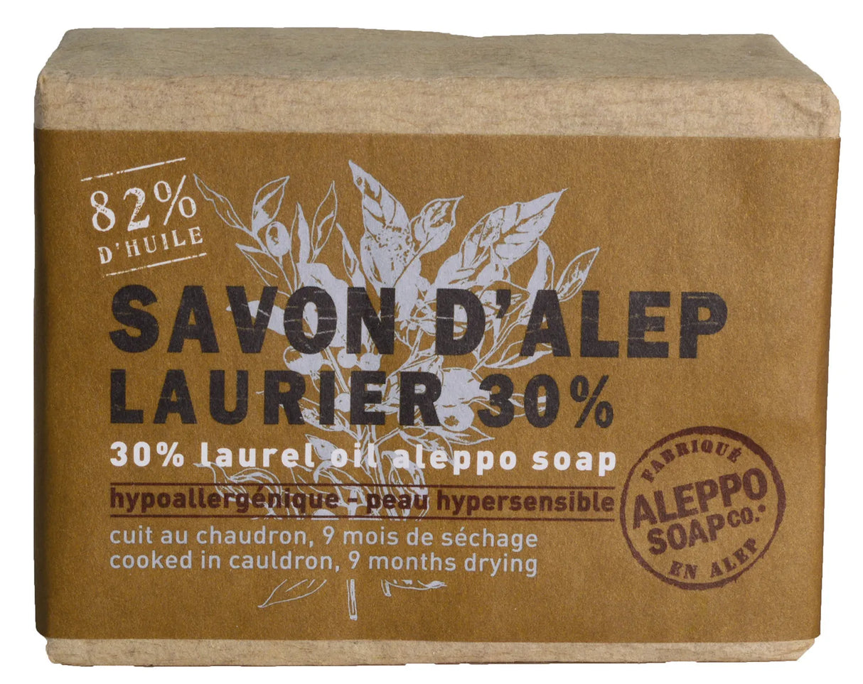 TADÉ PAYS DU LEVANT Aleppo Soap with 30% Laurel Oil | Hyper-sensitive and Oily Skin | 200g French Soaps UK