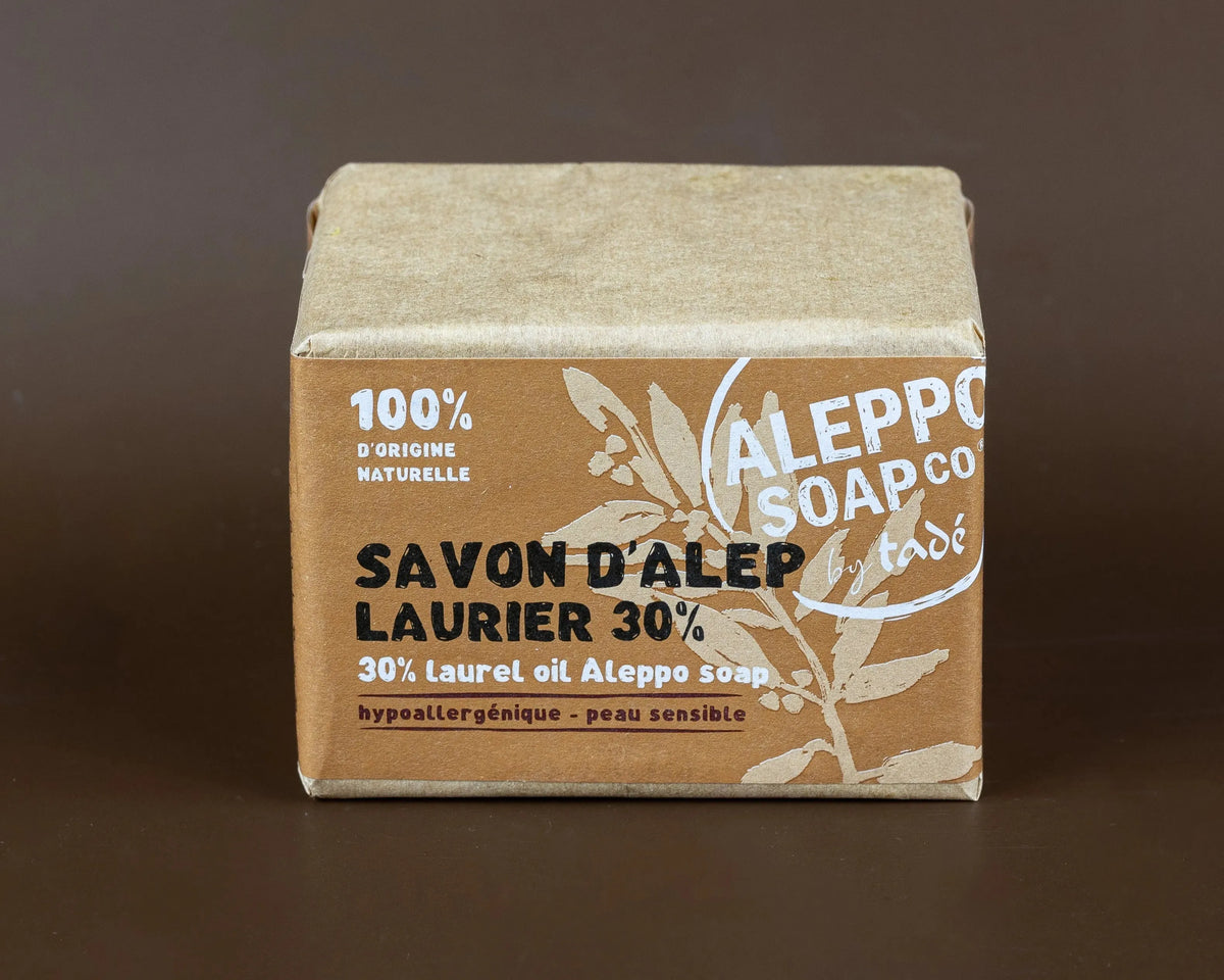 TADÉ PAYS DU LEVANT Aleppo Soap with 30% Laurel Oil | Hyper-sensitive and Oily Skin | 200g French Soaps UK