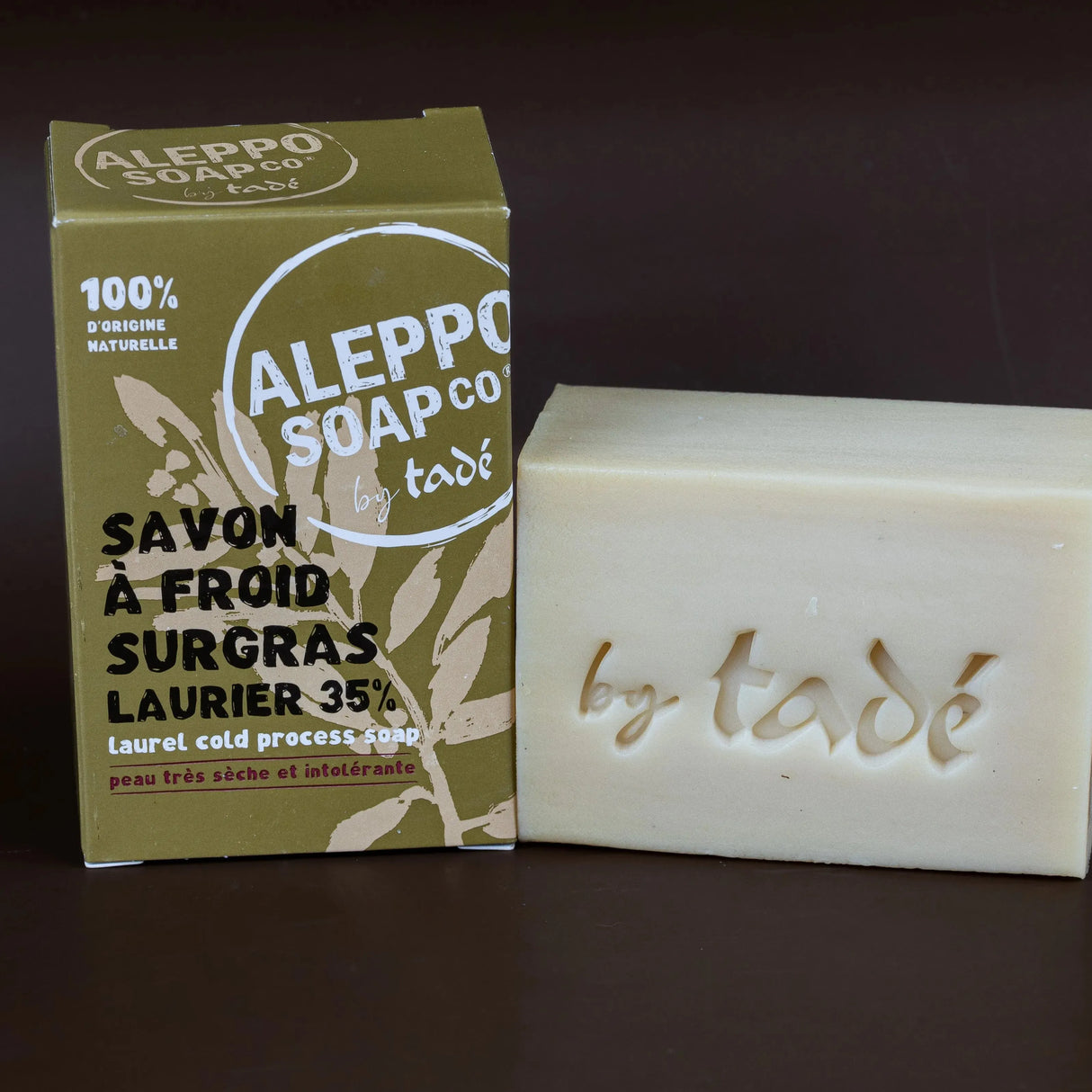 TADÉ PAYS DU LEVANT Aleppo Soap with 35% Laurel Oil, for Very Dry and Intolerant Skin | 150g French Soaps UK