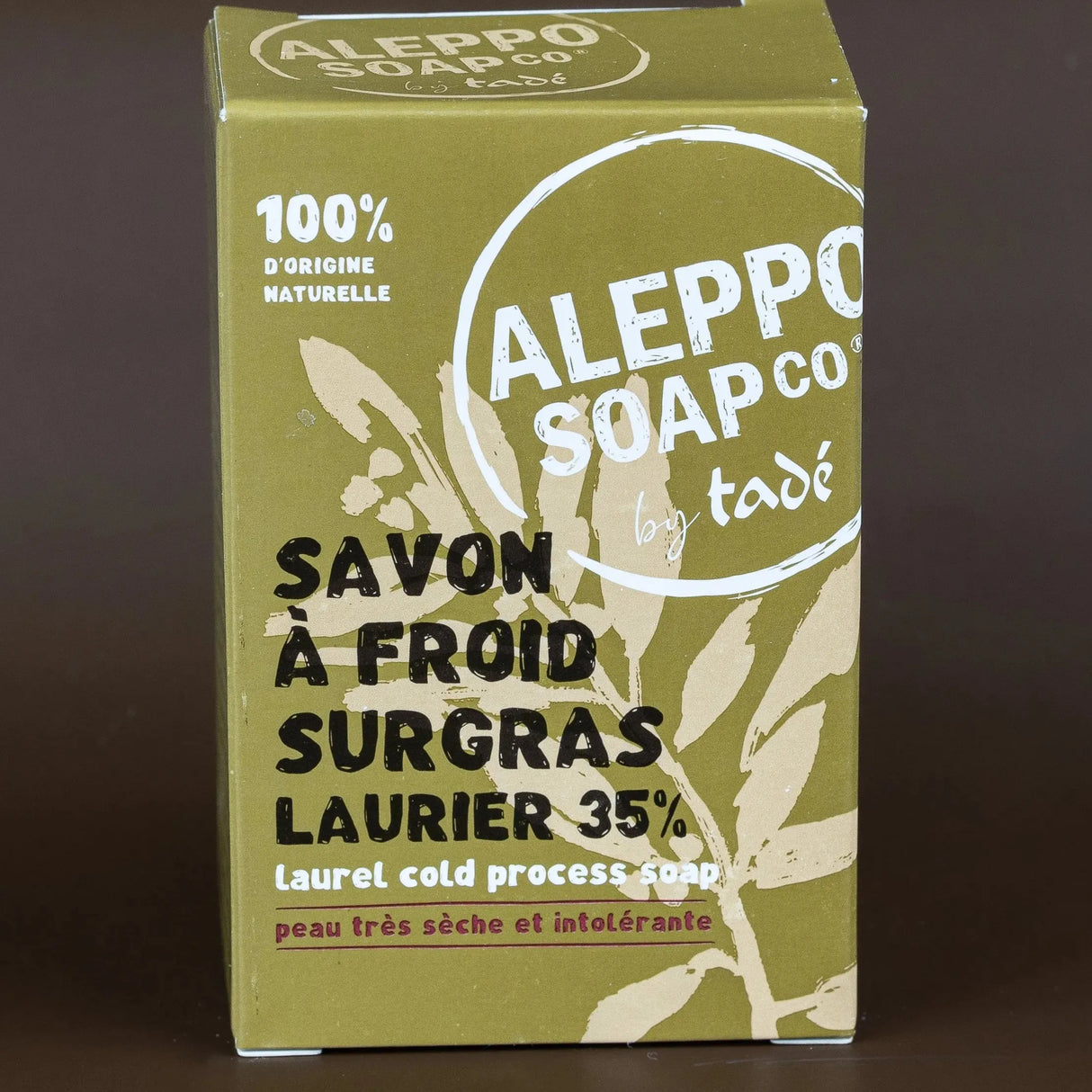 TADÉ PAYS DU LEVANT Aleppo Soap with 35% Laurel Oil, for Very Dry and Intolerant Skin | 150g French Soaps UK