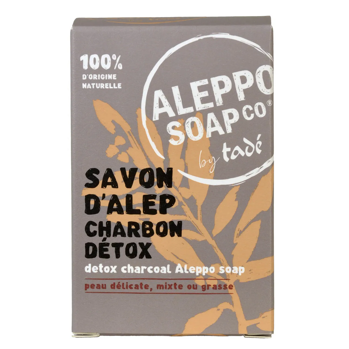 TADÉ PAYS DU LEVANT Aleppo Soap with Charcoal, for Combination & Oily Skin | 150g French Soaps UK