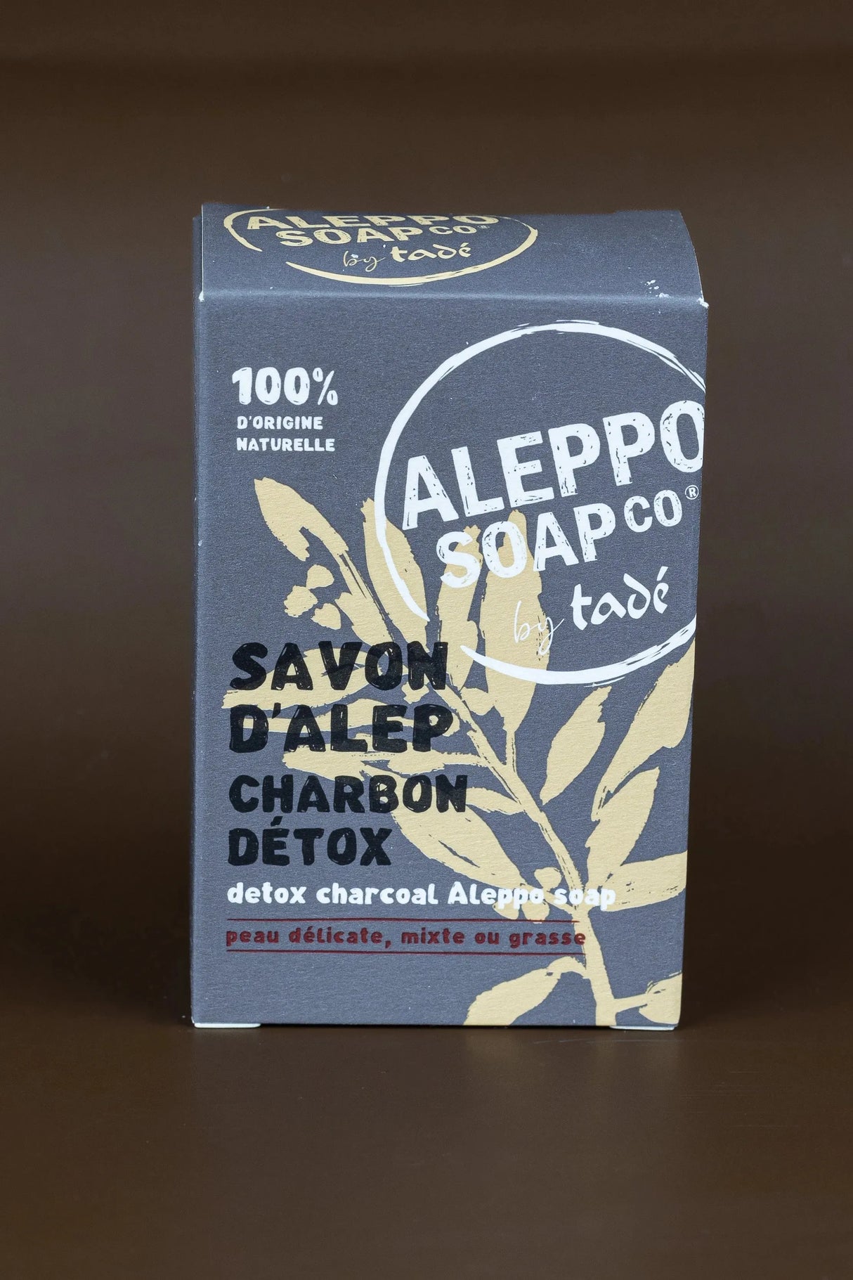TADÉ PAYS DU LEVANT Aleppo Soap with Charcoal, for Combination & Oily Skin | 150g French Soaps UK