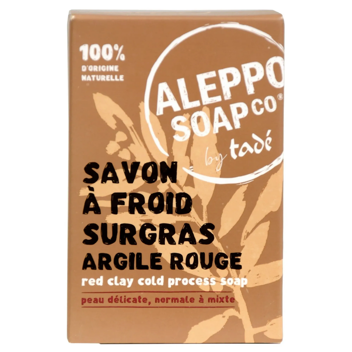 TADÉ PAYS DU LEVANT Aleppo Soap with Red Clay, for Fragile, Normal and Combination Skin | 150g French Soaps UK
