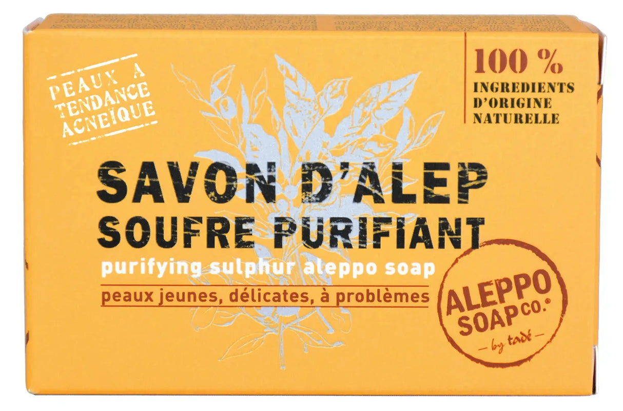 TADÉ PAYS DU LEVANT Aleppo Soap with Sulphur, for young, sensitive & problem Skin | 150g French Soaps UK