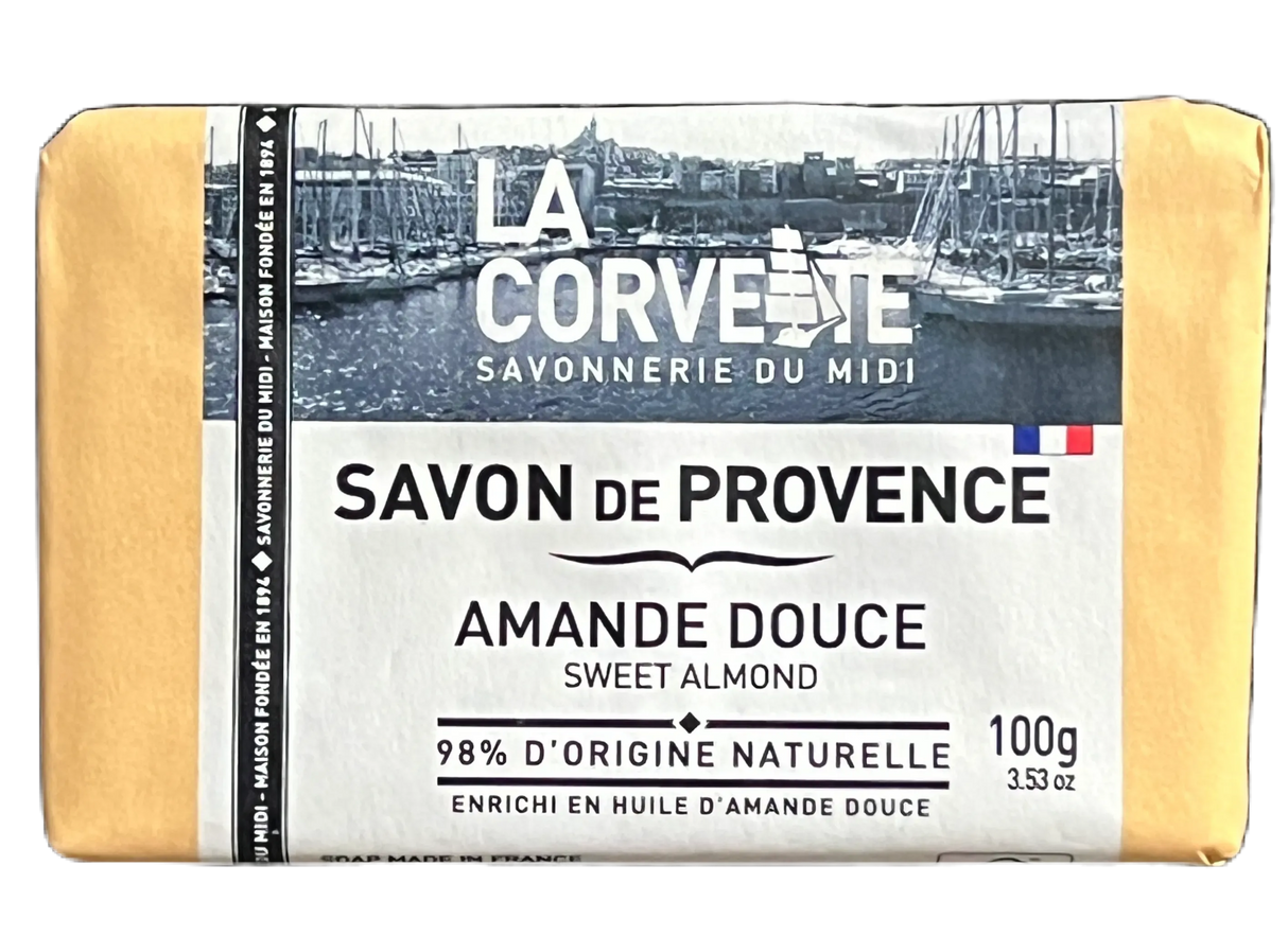 LA CORVETTE Almond, Savon de Provence, 100g French Soaps UK
