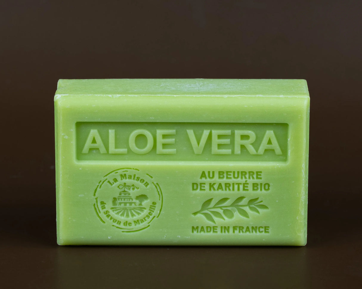 LA MAISON DU SAVON DE MARSEILLE Aloe Vera French Soap with organic Shea Butter 125g French Soaps UK
