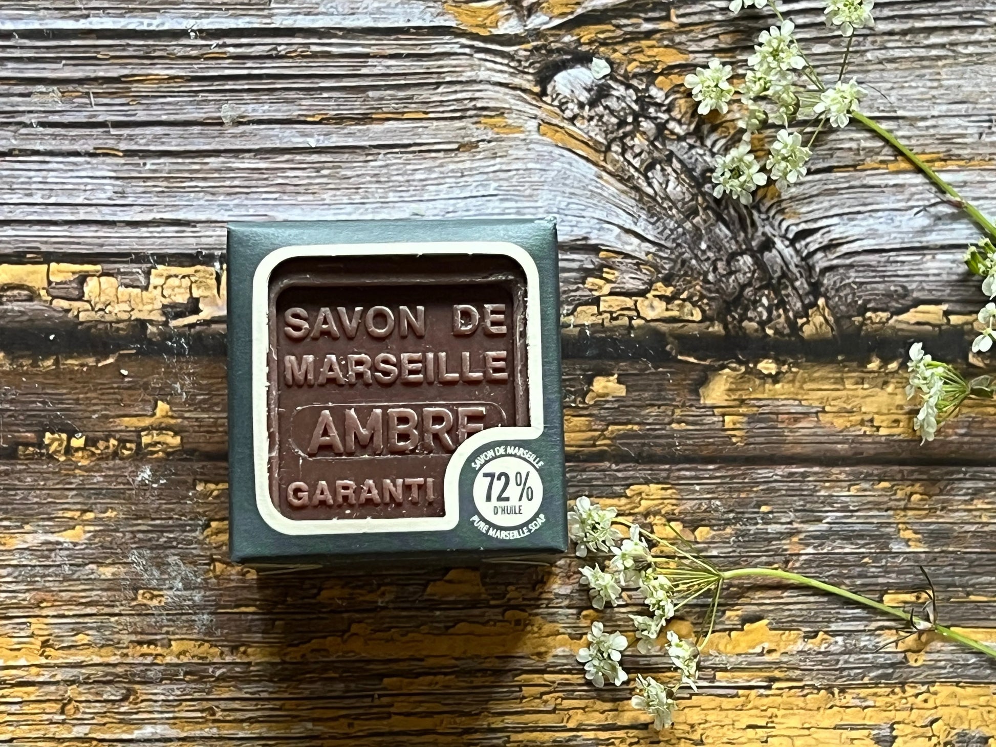 BLEU JAUNE Amber, Shea Butter Marseille Cube | 100g French Soaps UK