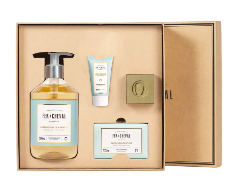 FER A CHEVAL Aqua Mandarin Gift Box French Soaps UK