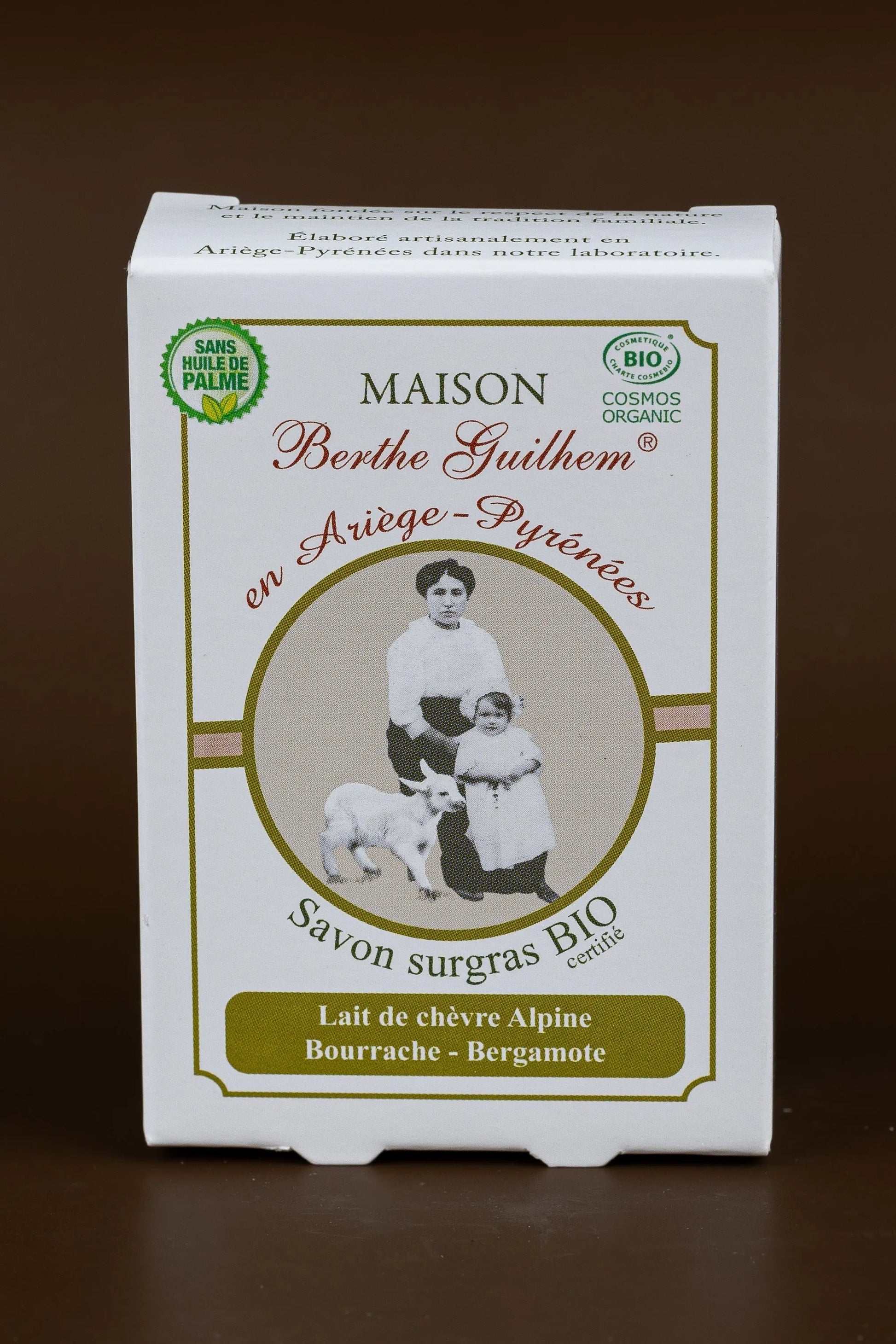 MAISON BERTHE GUILHEM Bergamot & Borage Oils | Organic Alpine Goat's Milk | 100g French Soaps UK