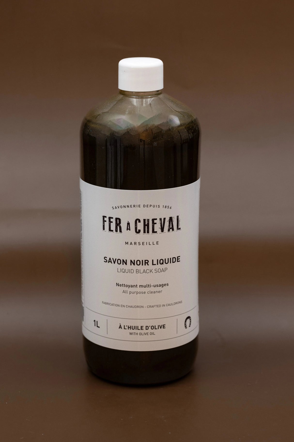 FER A CHEVAL Black Liquid Soap, Olive Oil | 1L French Soaps UK