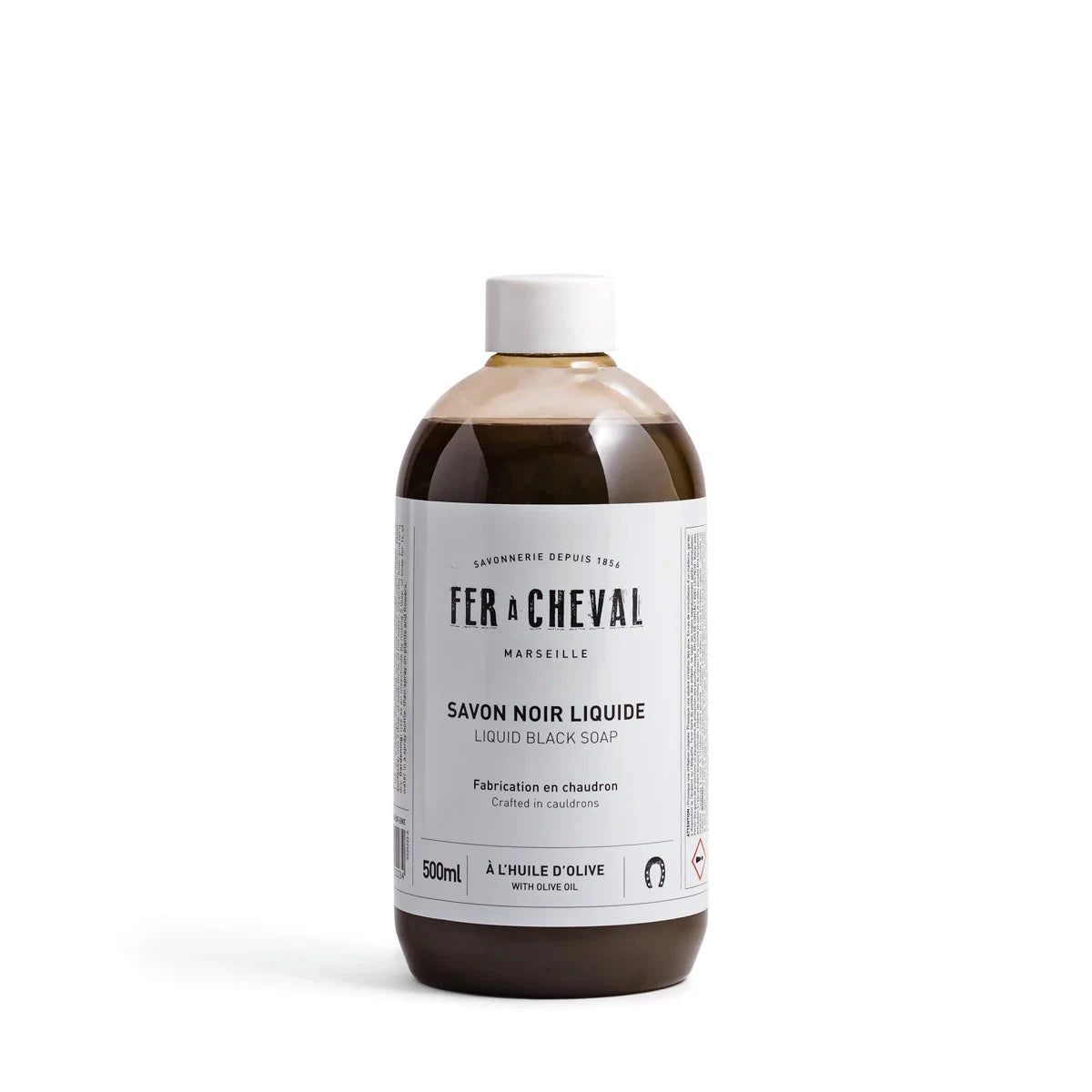 FER A CHEVAL Black Liquid Soap, Olive Oil | 500ml French Soaps UK
