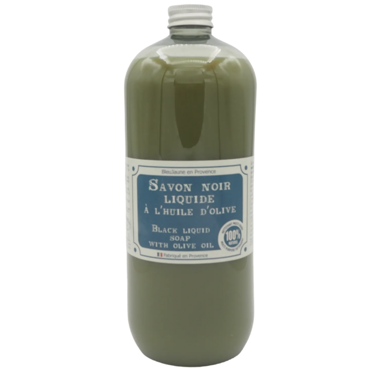 BLEU JAUNE Black Liquid Soap with Olive Oil | 1L French Soaps UK