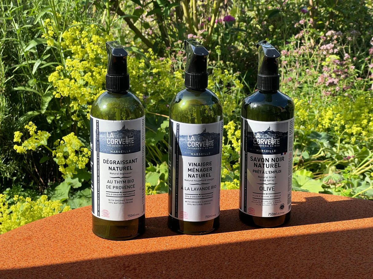 LA CORVETTE Black Soap Spray, Olive Oil | 750ml French Soaps UK