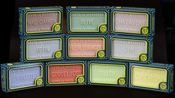 BLEU JAUNE Bumper Box of 10 Shea Butter Marseille Soaps (Worth £34.00) French Soaps UK