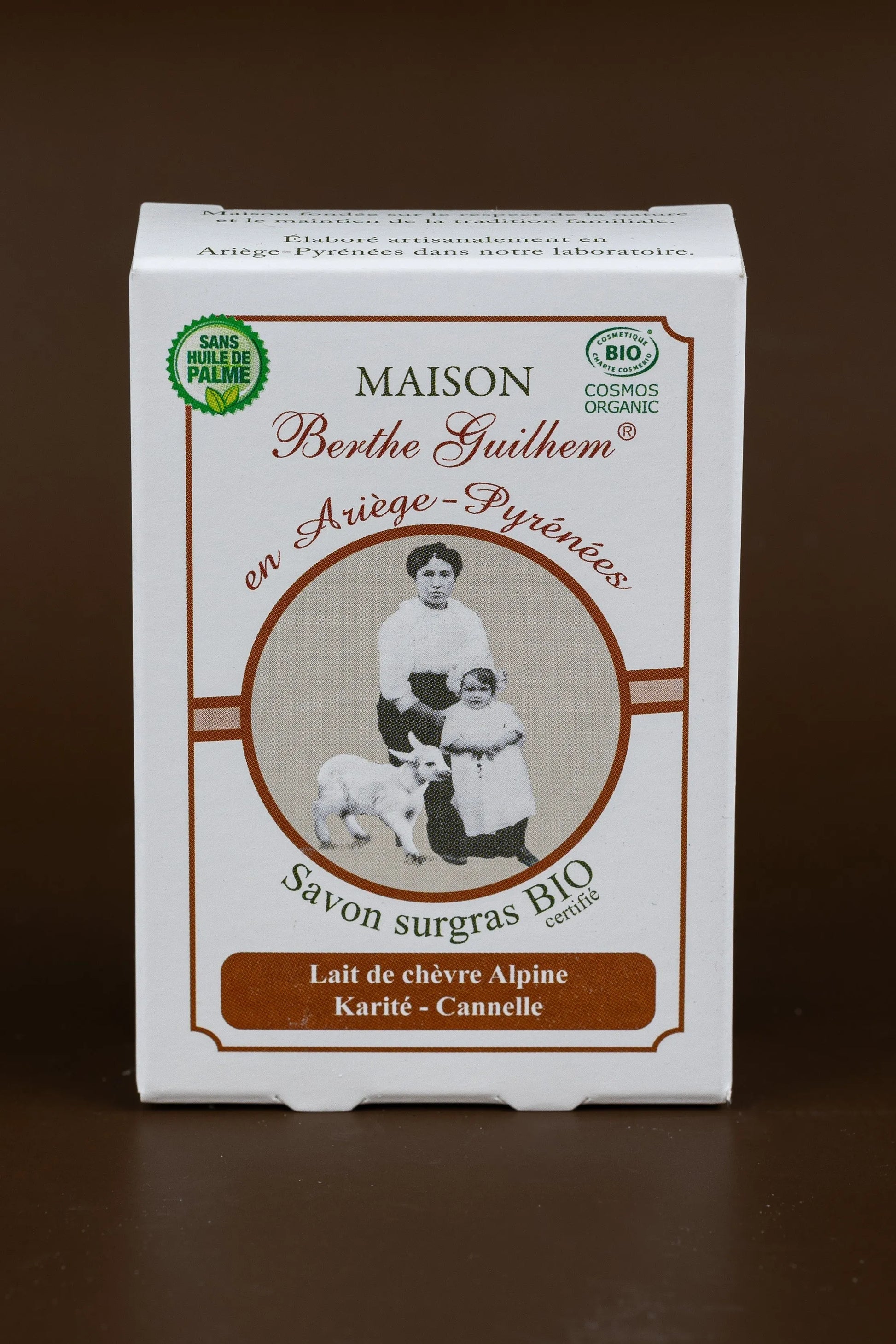 MAISON BERTHE GUILHEM Ceylon Cinnamon Oil & Shea Butter  | Organic Alpine Goat's Milk | 100g French Soaps UK