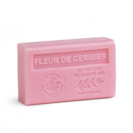 LA MAISON DU SAVON DE MARSEILLE Cherry Blossom French Soap with Organic Shea Butter 125g French Soaps UK