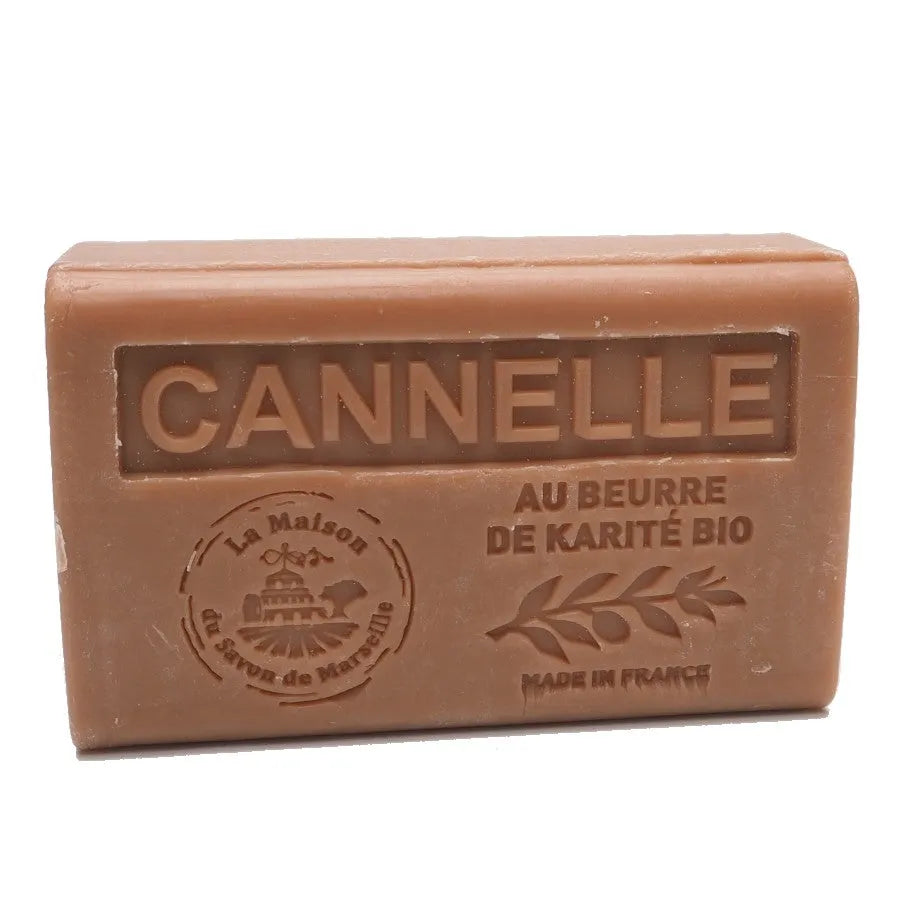 LA MAISON DU SAVON DE MARSEILLE Cinnamon French Soap with organic Shea Butter 125g French Soaps UK