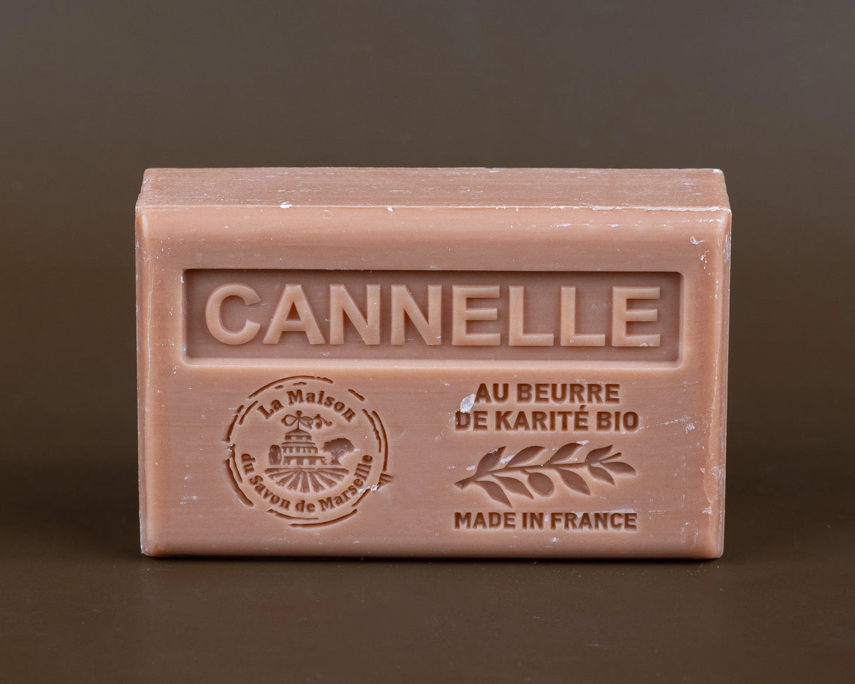 LA MAISON DU SAVON DE MARSEILLE Cinnamon French Soap with organic Shea Butter 125g French Soaps UK
