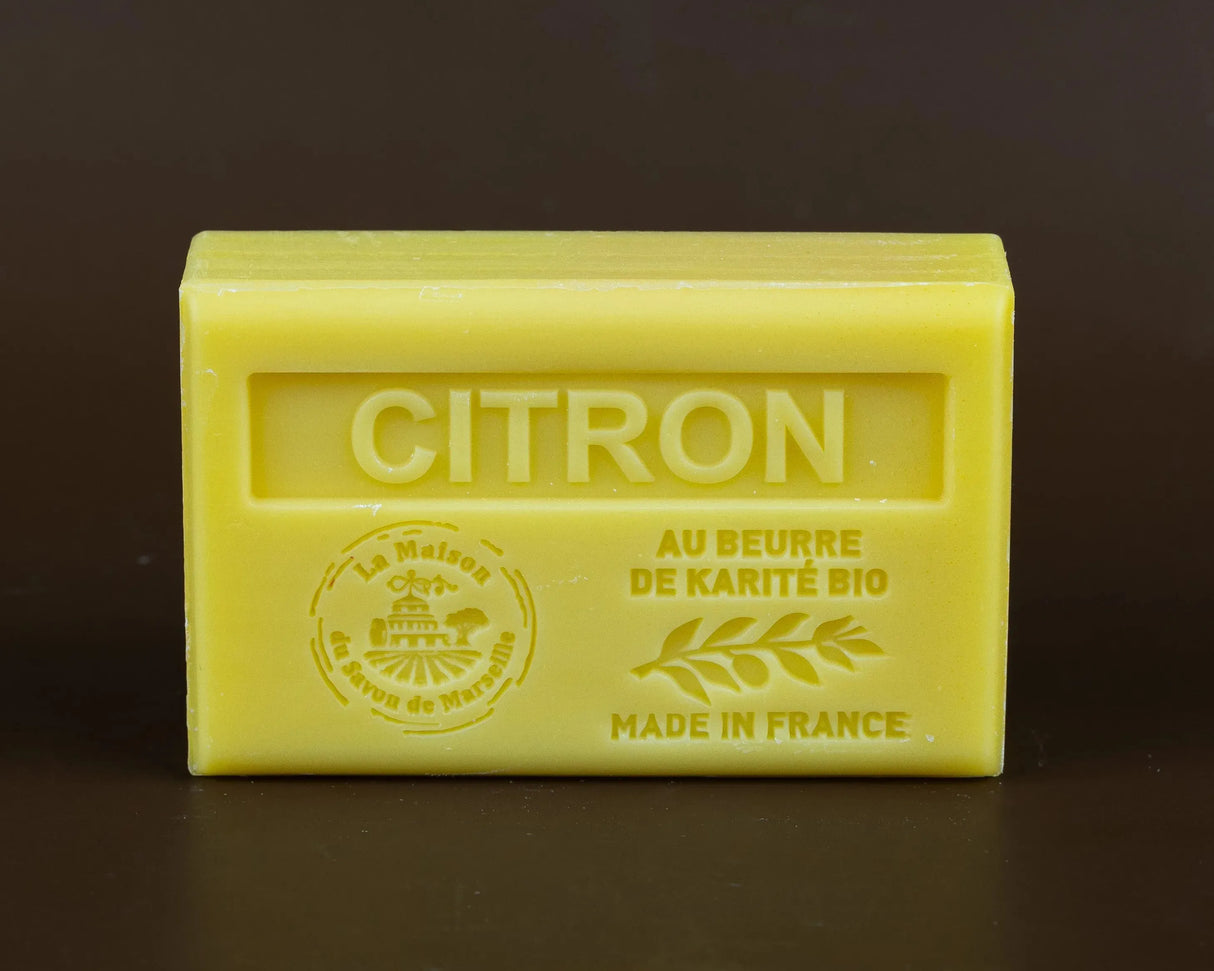 LA MAISON DU SAVON DE MARSEILLE Citron, French Soap with Organic Shea Butter, 125g French Soaps UK