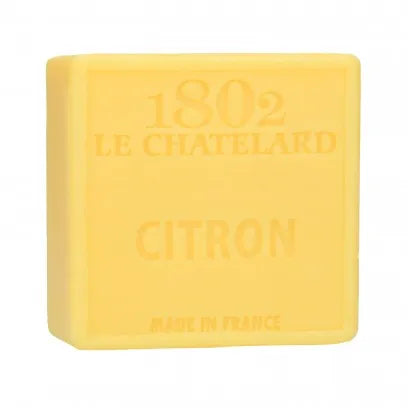 LE CHATELARD 1802 Citron Marseille Soap, 72% Coconut, Olive and Almond Oil, 100g | PALM FREE French Soaps UK