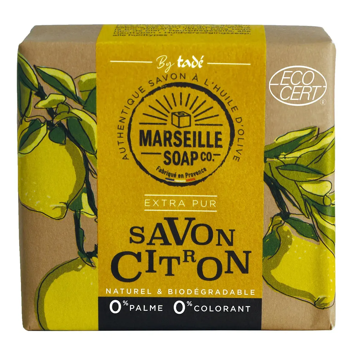 TADÉ PAYS DU LEVANT Citron Marseille Soap with Olive Oil | 100g French Soaps UK