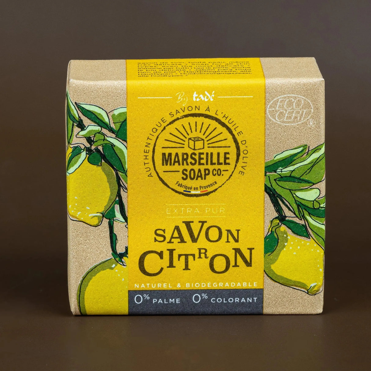 TADÉ PAYS DU LEVANT Citron Marseille Soap with Olive Oil | 100g French Soaps UK