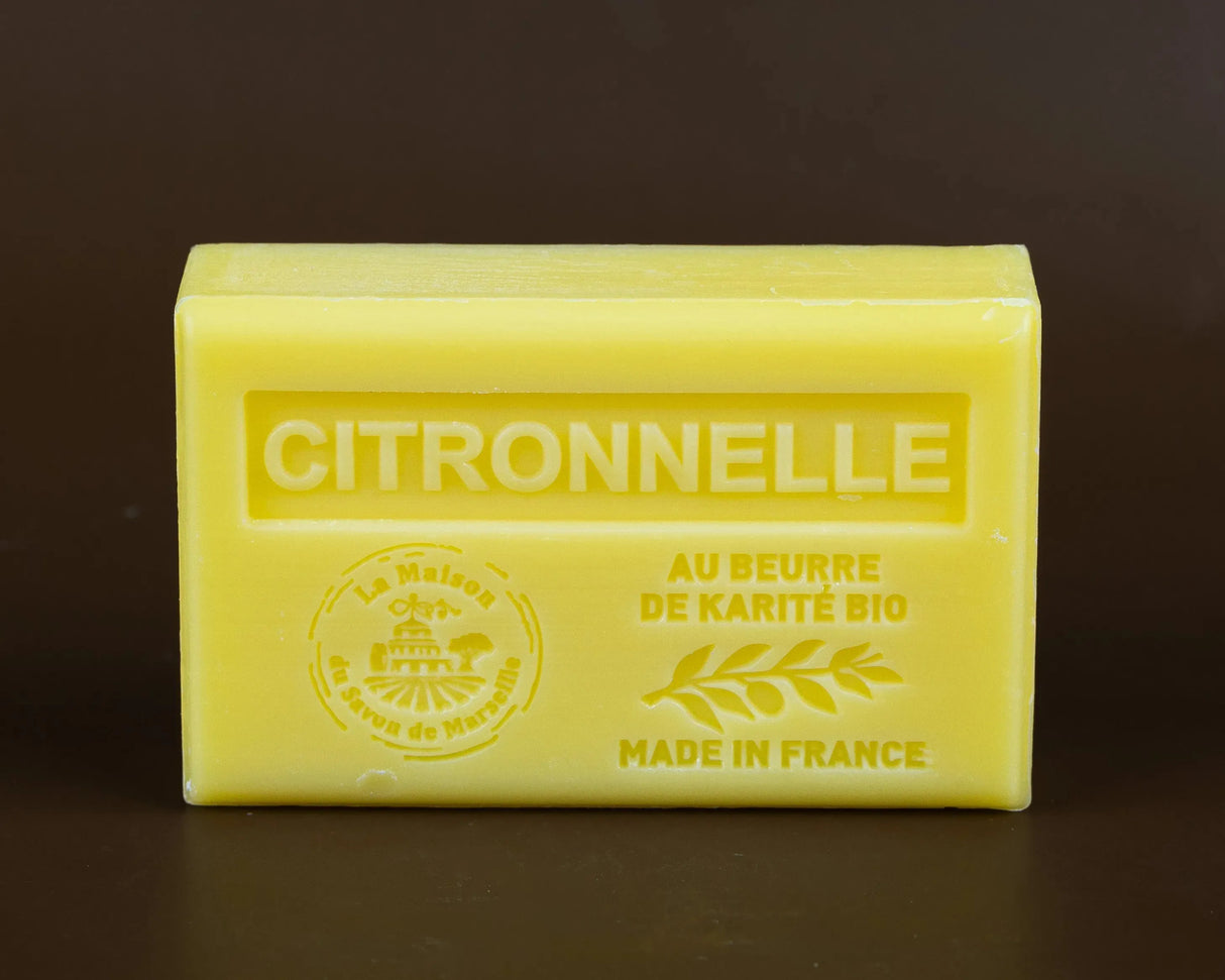 LA MAISON DU SAVON DE MARSEILLE Citronella, French Soap with Organic Shea Butter, 125g French Soaps UK