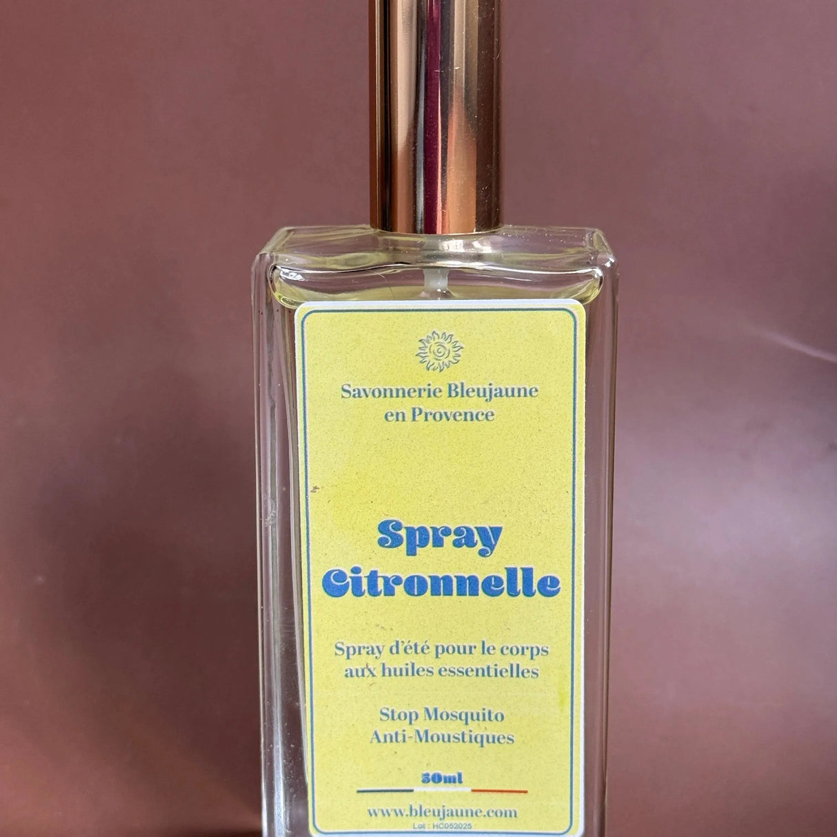 BLEU JAUNE Citronella Spray, 100% Natural Mosquito & Bug Repellent French Soaps UK