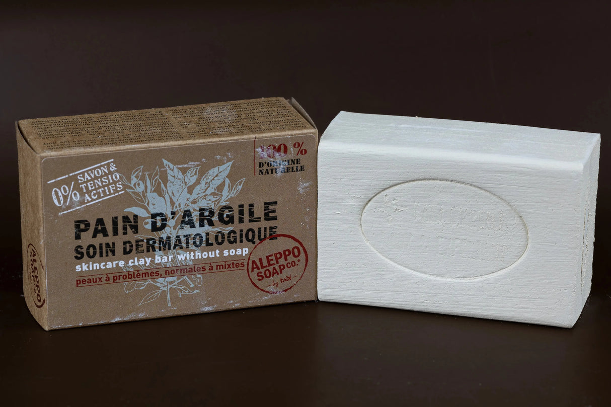 TADÉ PAYS DU LEVANT Clay Cleansing Bar, Soap Free, for all skin types, 320g French Soaps UK