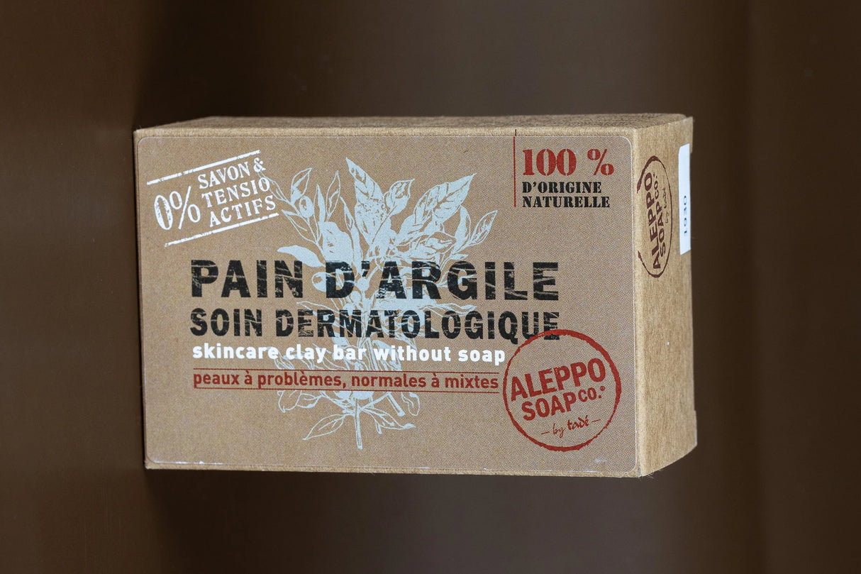 TADÉ PAYS DU LEVANT Clay Cleansing Bar, Soap Free, for all skin types, 320g French Soaps UK