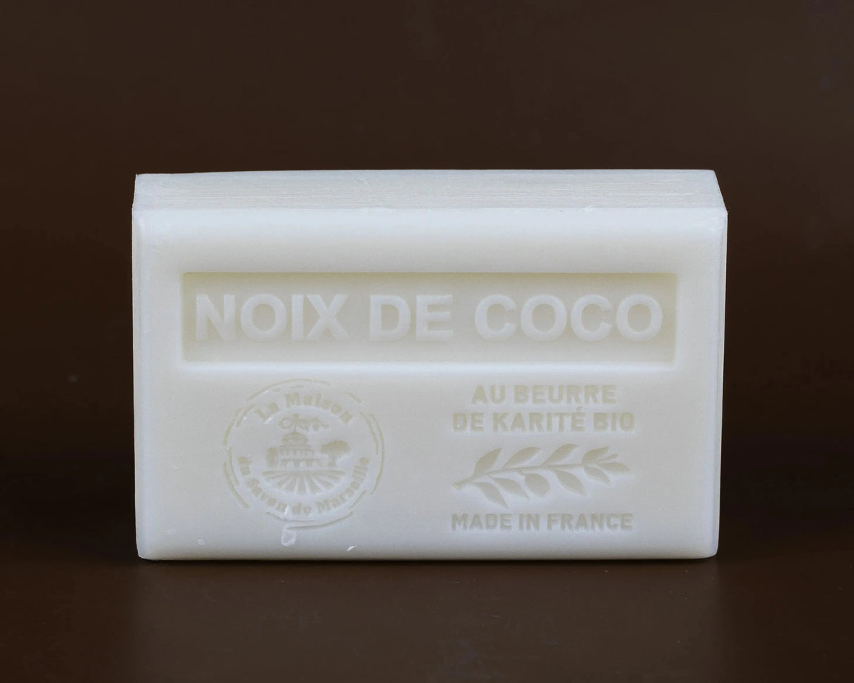 LA MAISON DU SAVON DE MARSEILLE Coconut (Noix De Coco) French Soap with Organic Shea Butter 125g French Soaps UK