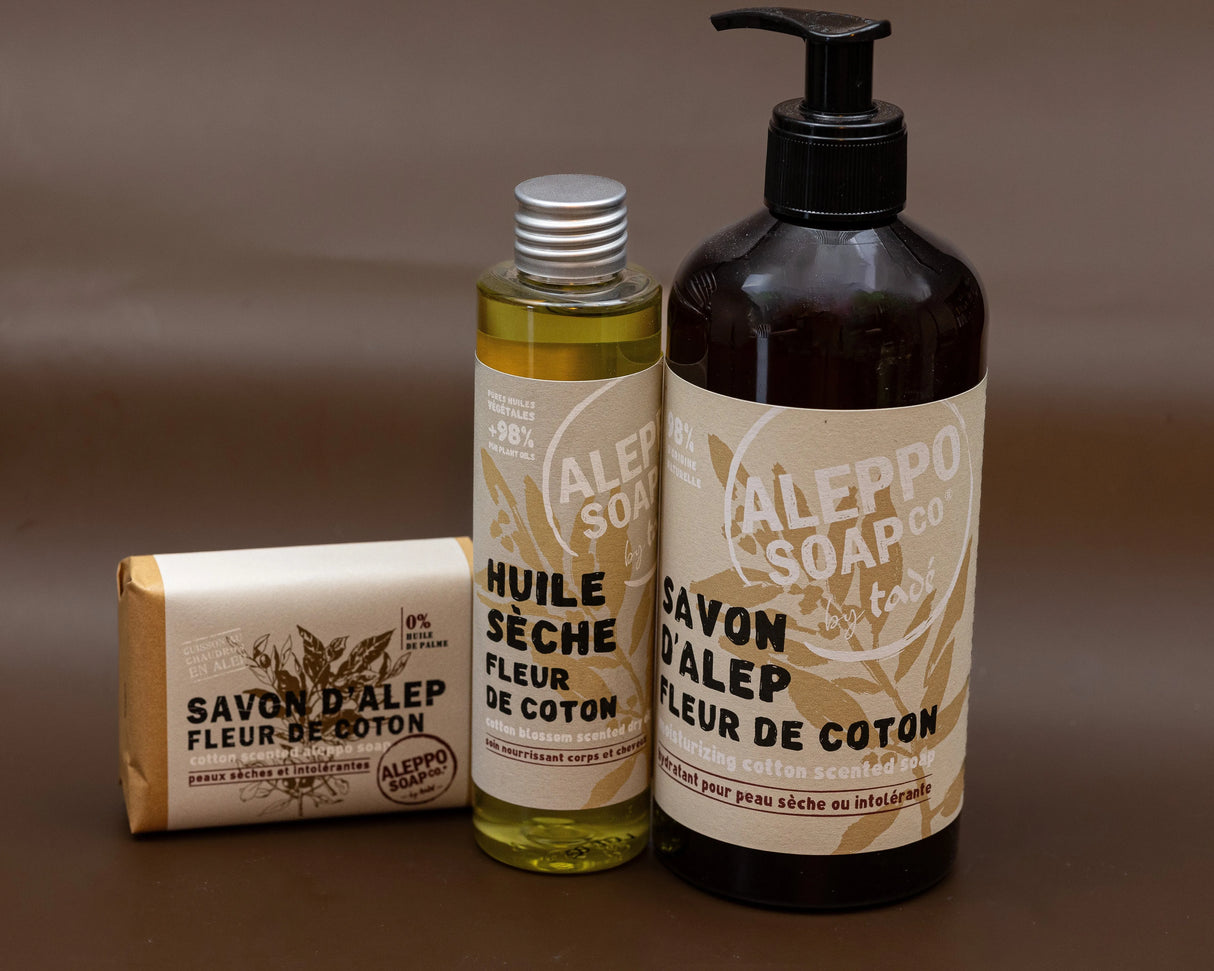 TADÉ PAYS DU LEVANT Cotton Flower Aleppo Liquid Soap, for dry and intolerant skin | 500ml French Soaps UK