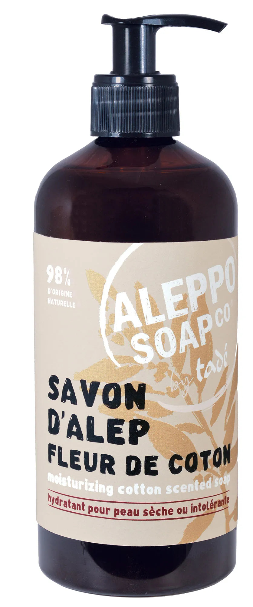 TADÉ PAYS DU LEVANT Cotton Flower Aleppo Liquid Soap, for dry and intolerant skin | 500ml French Soaps UK