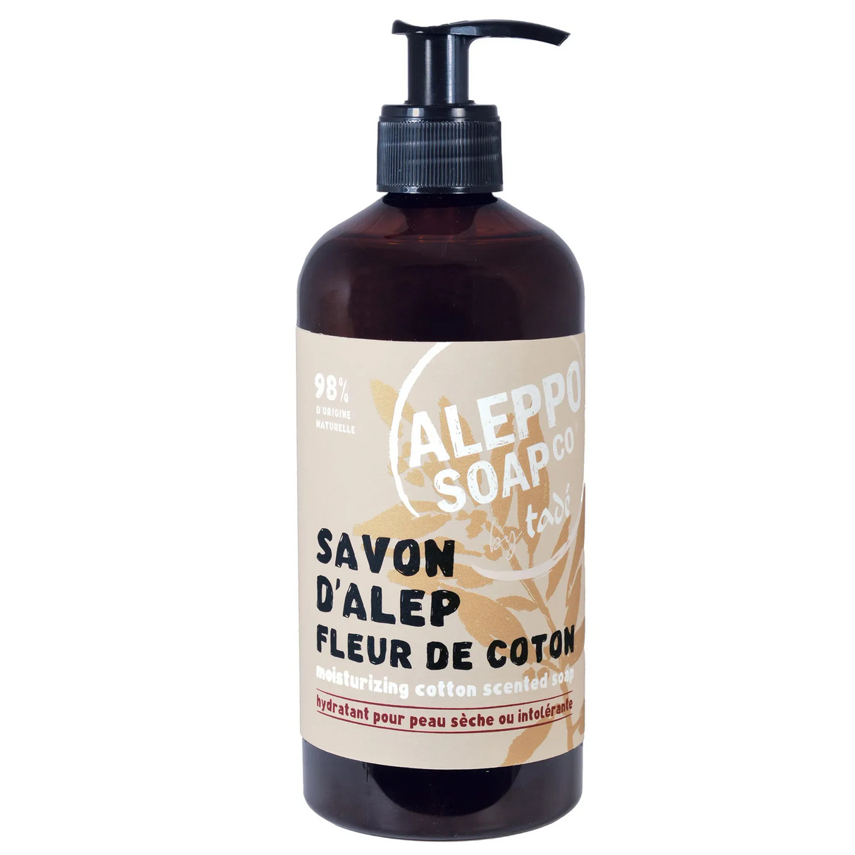 TADÉ PAYS DU LEVANT Cotton Flower Aleppo Liquid Soap, for dry and intolerant skin | 500ml French Soaps UK