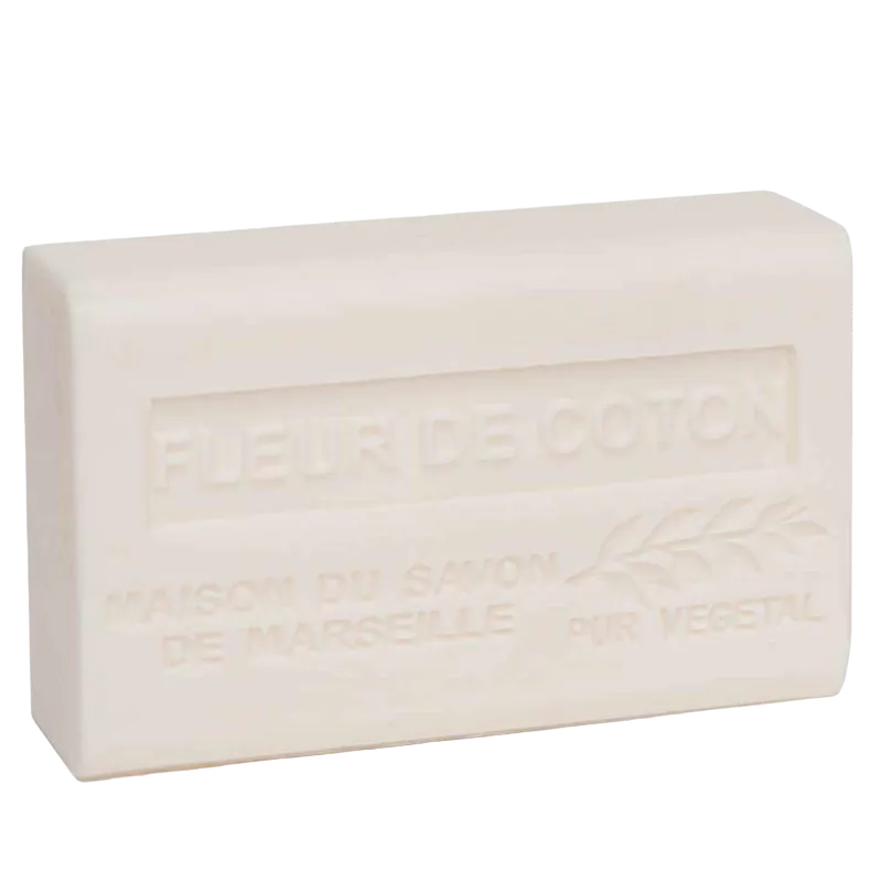 LA MAISON DU SAVON DE MARSEILLE Cotton Flower, French Soap with Organic Shea Butter, 125g French Soaps UK